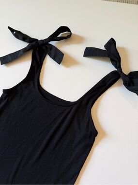 A New Day Black Tie-Shoulder Tank Top - Women